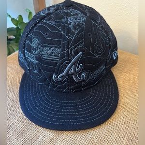 Atlanta Braves 7 1/8" Fitted Hat New Era 59Fifty-Funky Blue Design